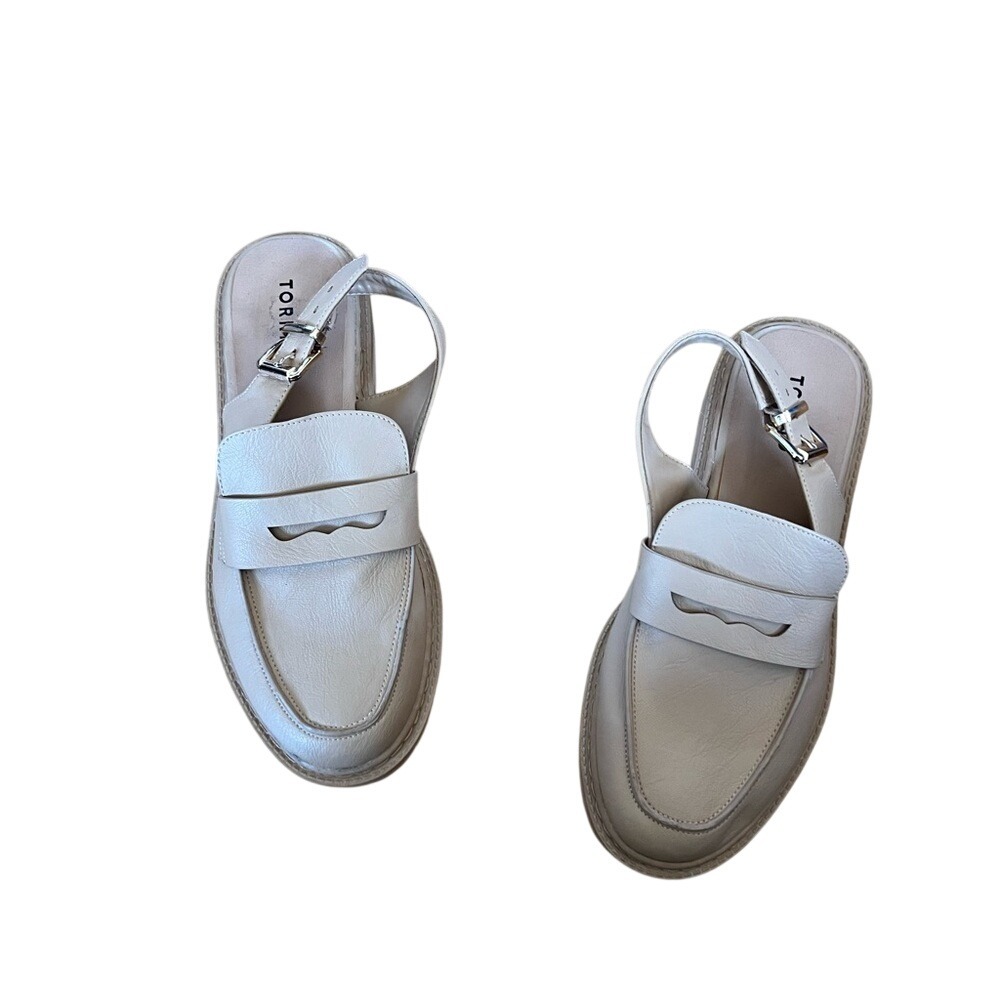 Torrid beige slingback lug loafer shoes